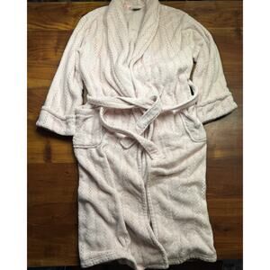 SOMA Women’s Pink Plus Belted Robe Pockets Midi Sz S/M